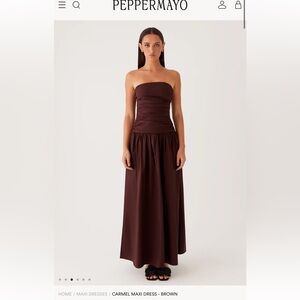 Peppermayo Exclusive - Carmel Maxi Dress - Brown NWT